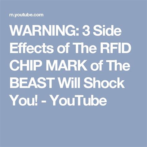 rfid chip side effects|rfid chip failure rate.